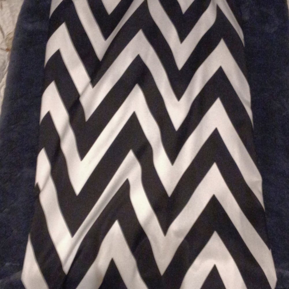 Chevron Black and White Mini Dress
